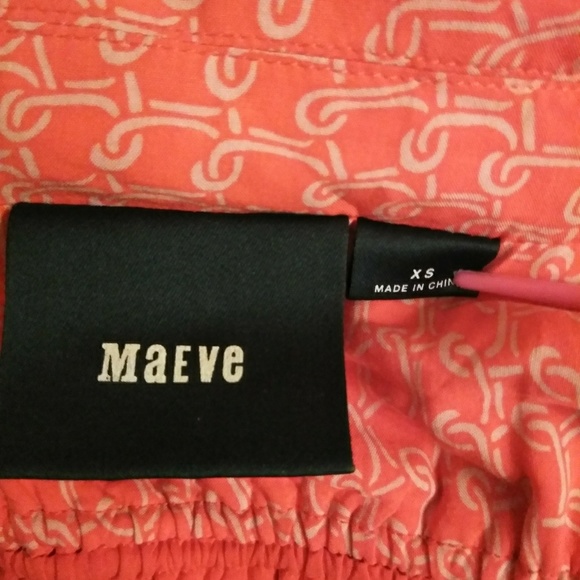 Anthropologie Maeve Carlotta Orange Ruched Dress - Picture 4 of 8